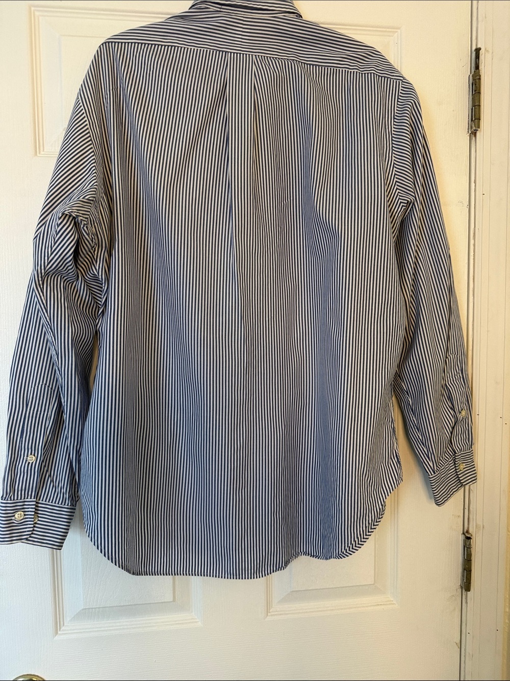 Polo by Ralph Lauren Navy and White Striped Classic Fit Shirt - Picture 6 of 10
